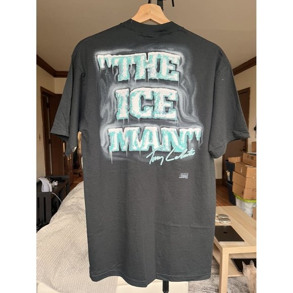 VINTAGE 1998 NASCAR LABONTE ICE MAN CORN FLAKES BLACK RACING T SHIRT SIZE M 90S - Picture 3 of 6